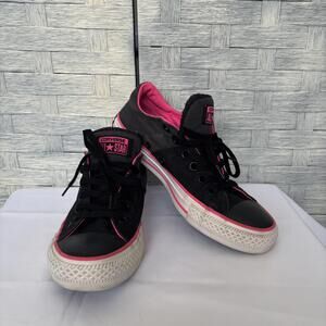 Converse All Star Black and Pink Low Top Sneakers 7